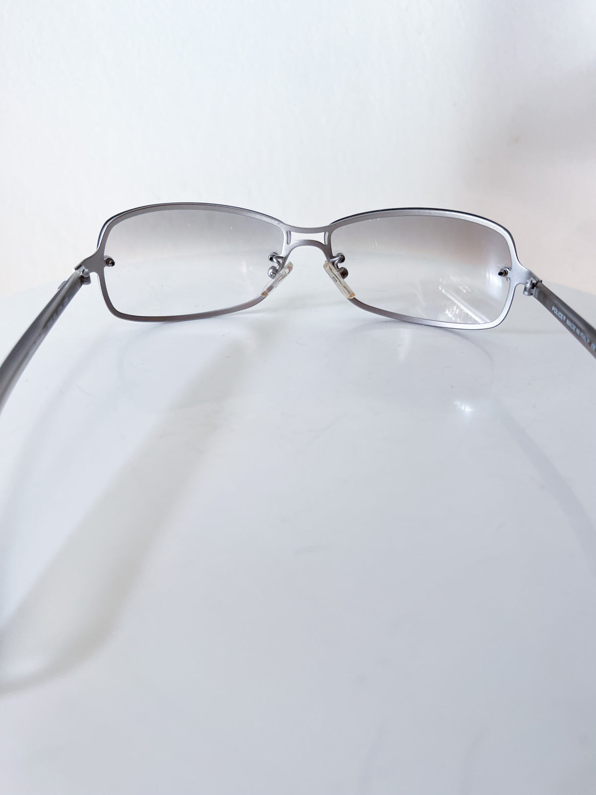 Lunettes de Soleil Vintage POLICE Metal Y2K – Mod. 2646 – Made in Italy – Argent & Verres Dégradés
