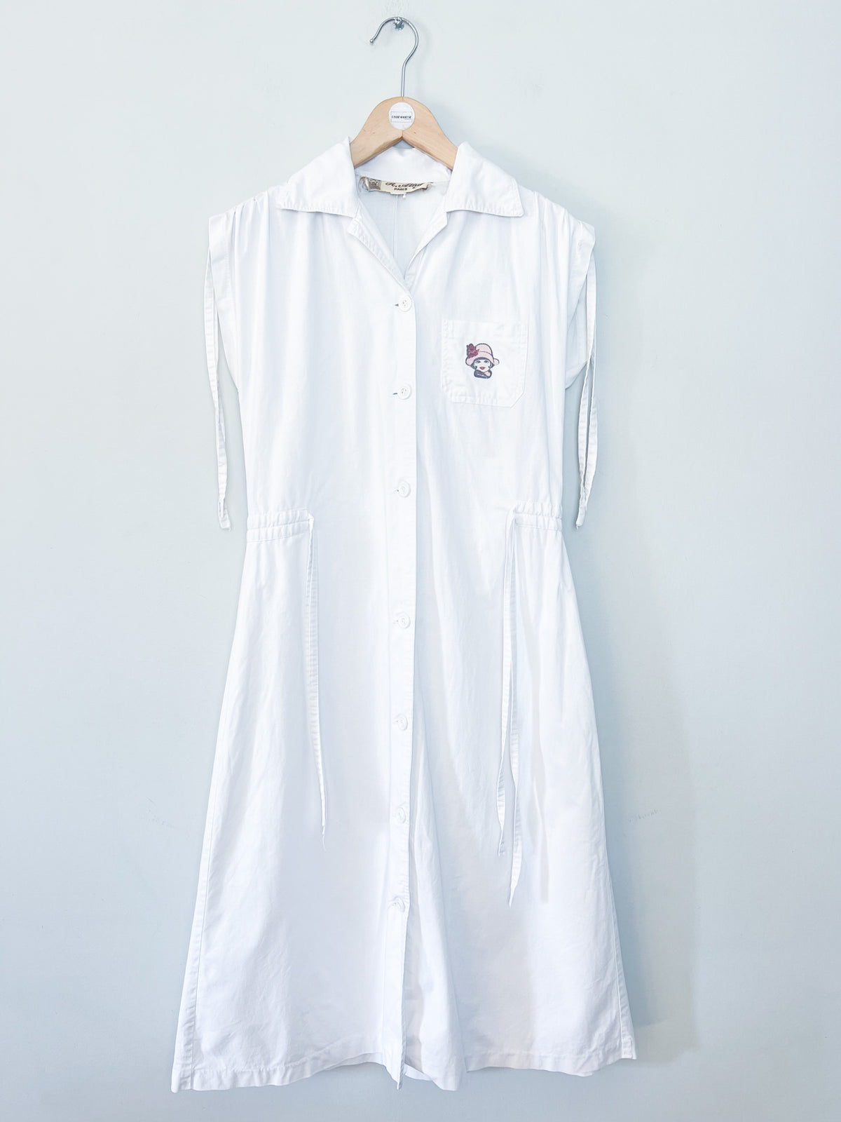 Robe chemise vintage Années 80 90 blanche R. Attal - T36/38