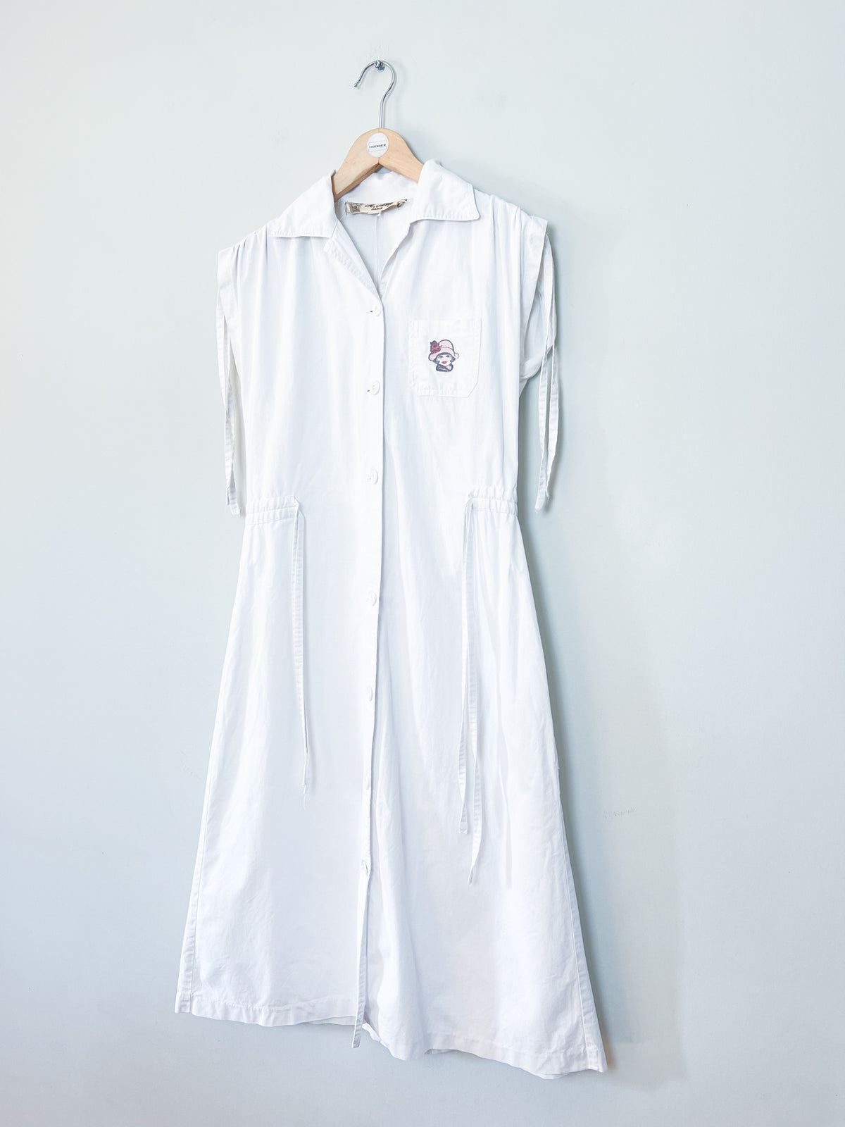 Robe chemise vintage Années 80 90 blanche R. Attal - T36/38