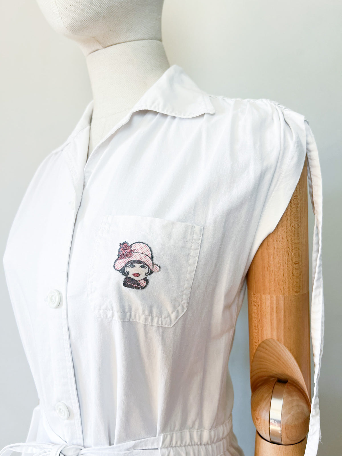 Robe chemise vintage Années 80 90 blanche R. Attal - T36/38