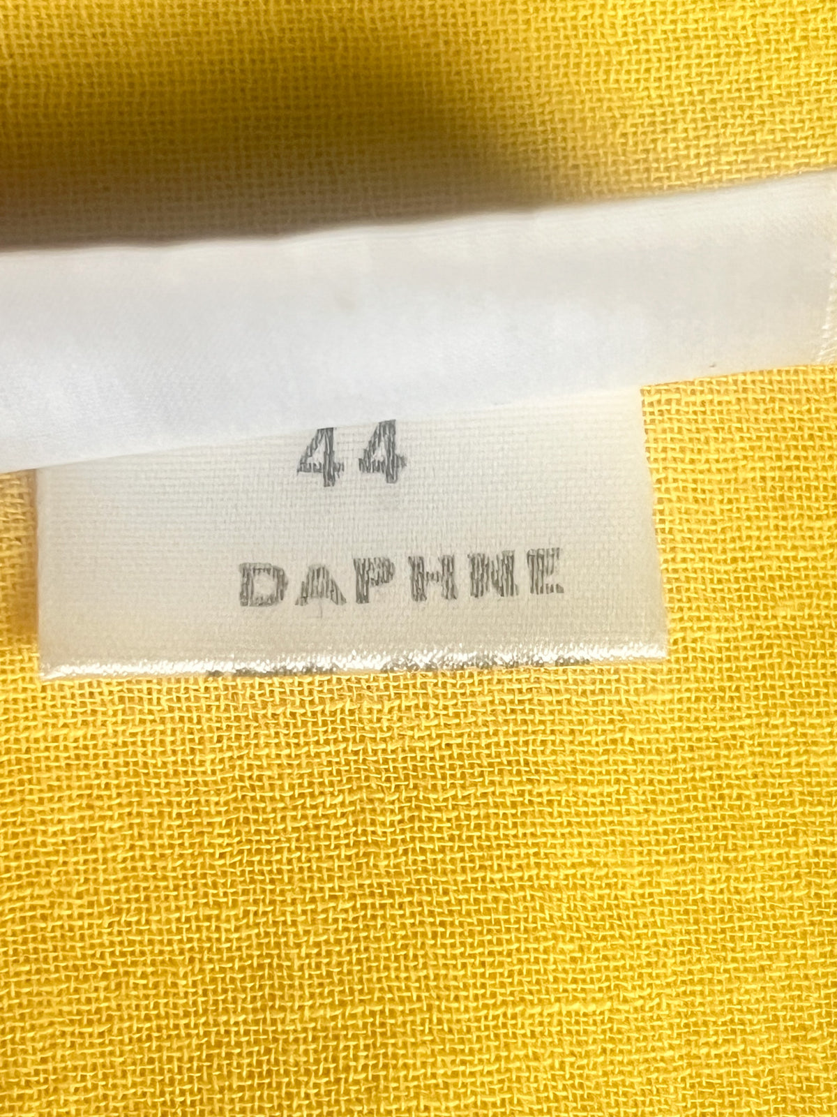 Robe vintage Années 80 - Jaune lumineux - 100% Coton Suisse - Mary West – T42/44