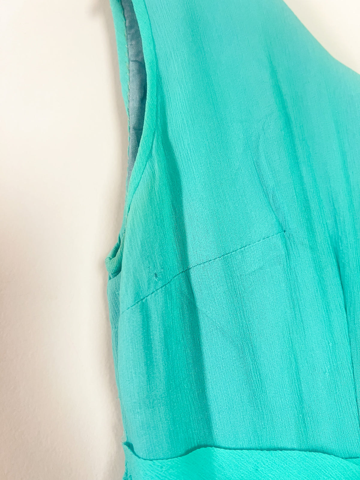 Robe Longue de Soirée Vintage Années 60 Émeraude/Turquoise – Elizabeth Edinburgh – T34/36