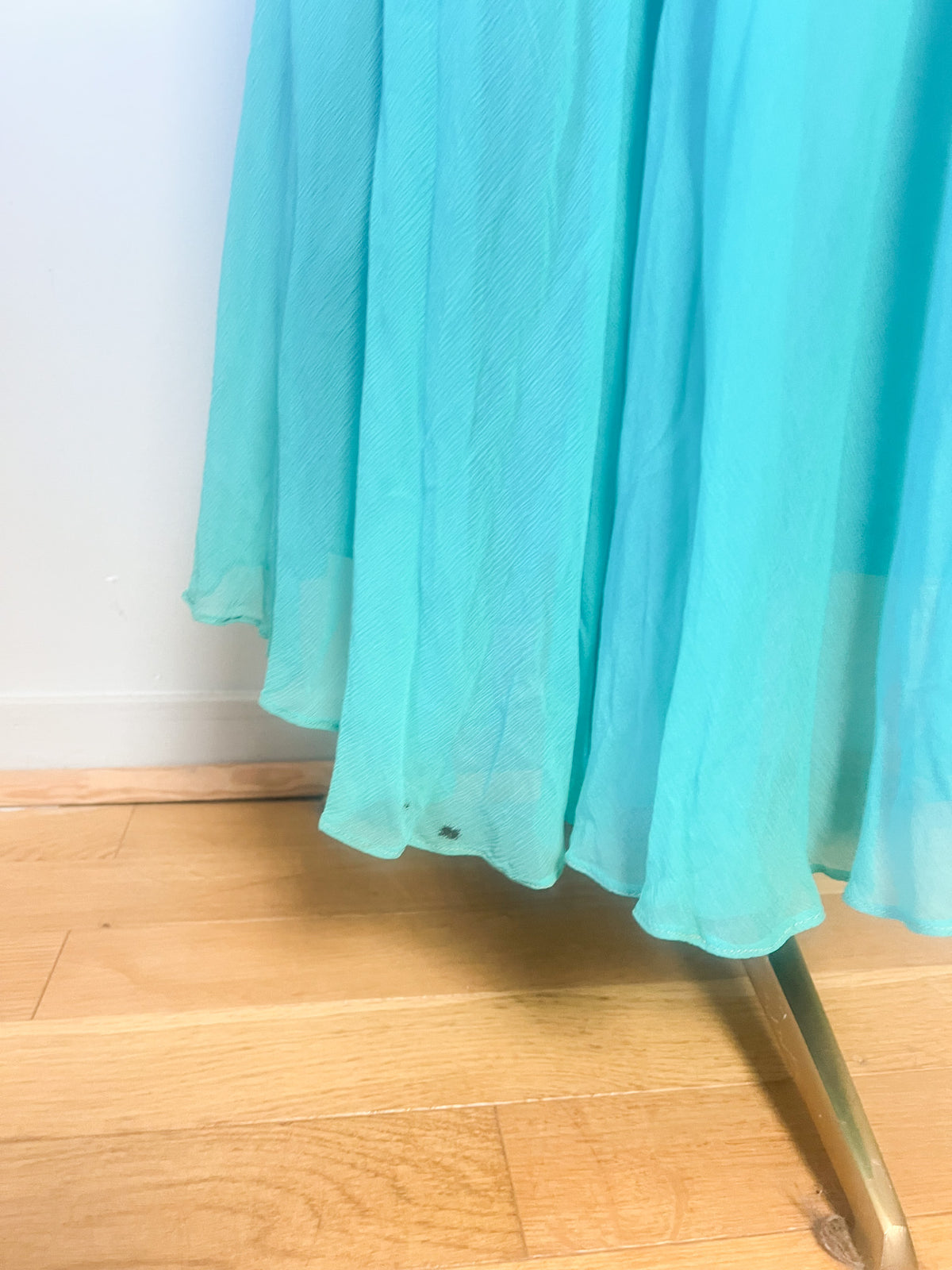 Robe Longue de Soirée Vintage Années 60 Émeraude/Turquoise – Elizabeth Edinburgh – T34/36