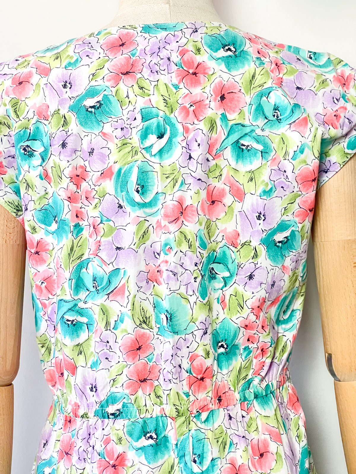 Combinaison Pantalon Court Vintage Années 80 90 Fleuri – T36