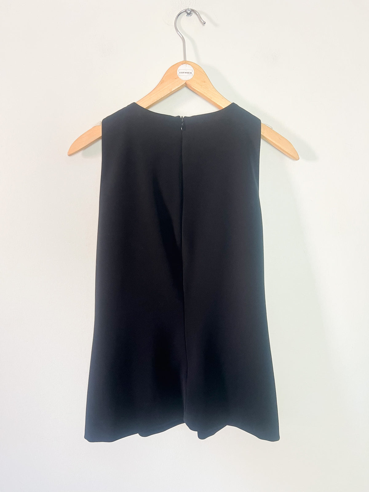 Top Débardeur Noir Chic Boutique Moschino – Découpes & Gros Nœud – T.36 (IT 40)