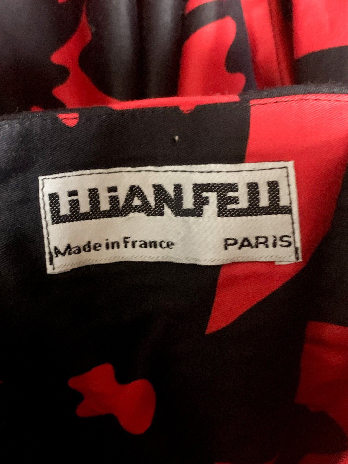 Robe bustier 2 en 1 noire et rouge vintage Lilian Fell