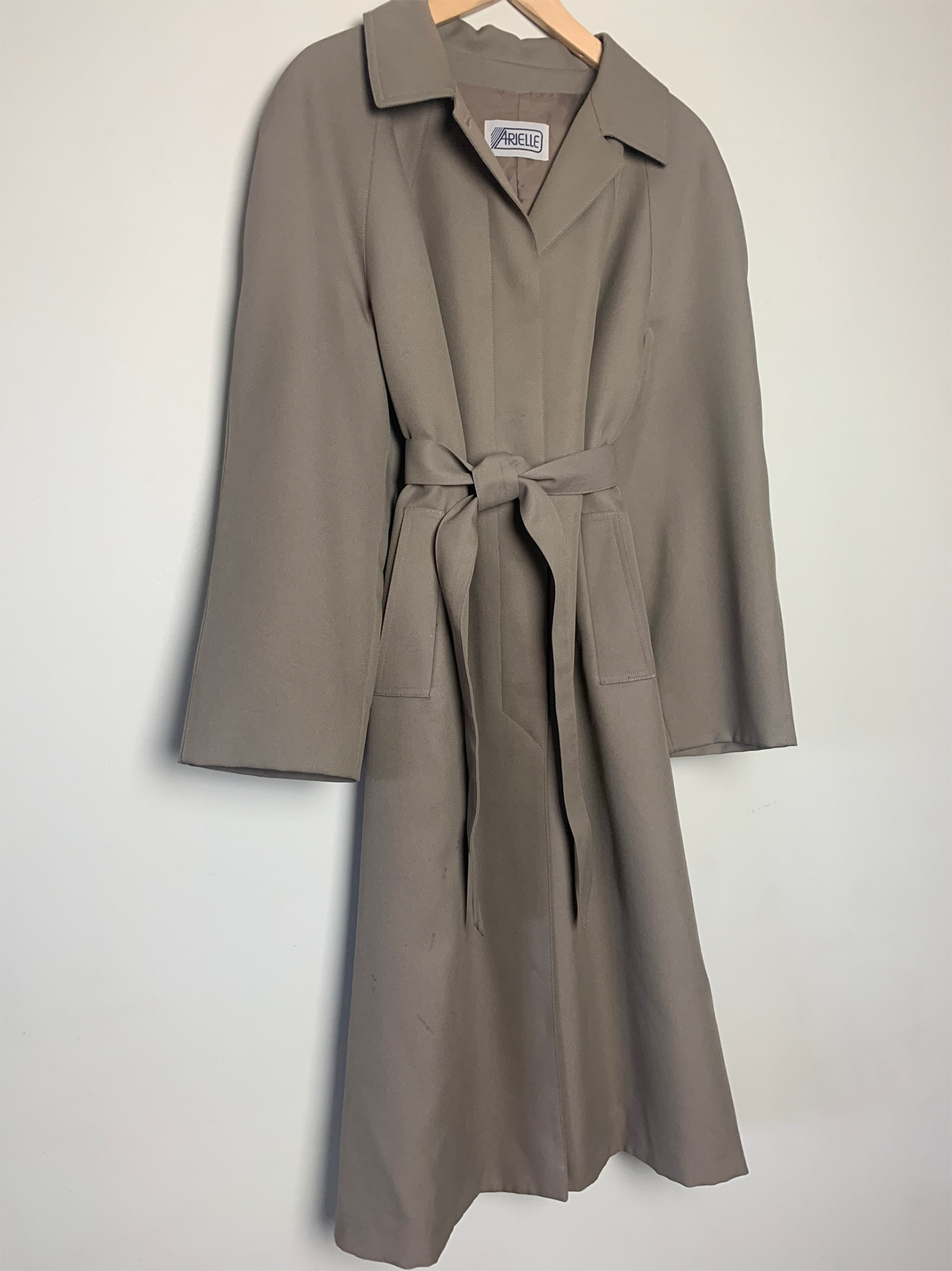 Manteau trench gris taupe vintage Arielle