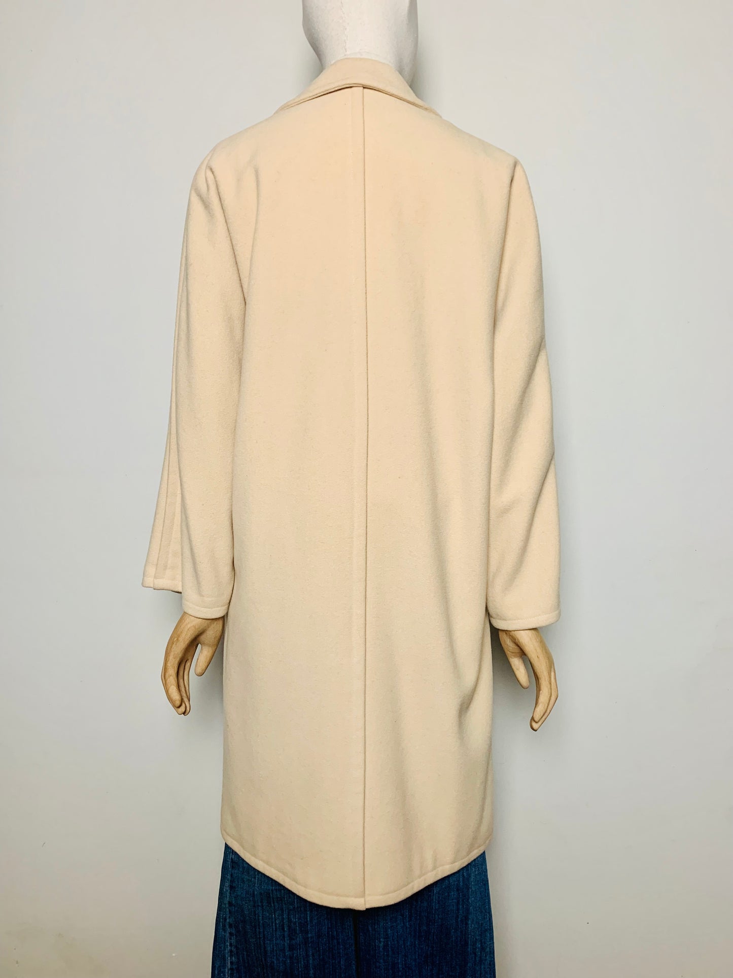 Manteau Vintage en Laine Fabriqué en France - Butter Yellow - T. 38