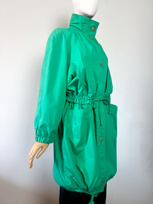 Coupe-vent / parka vintage Années 80 coupe vert oversize taille 38/40