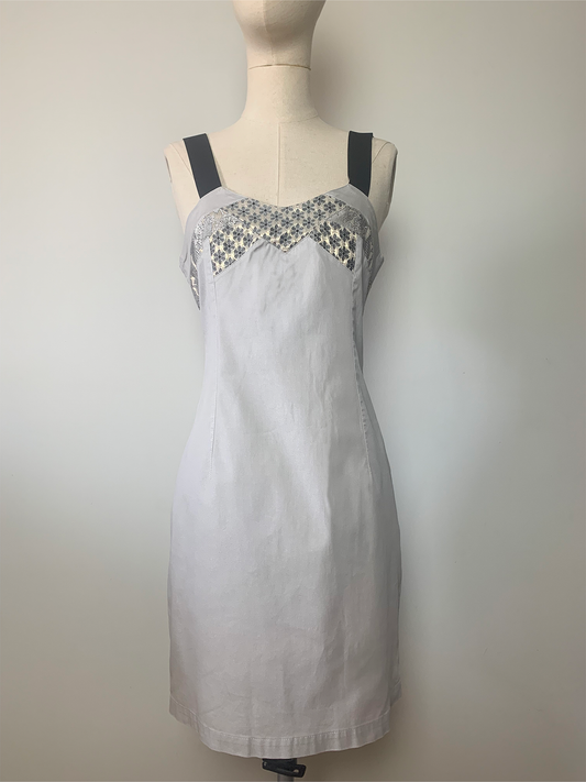 Robe chic grise avec empiècement Cop Copine