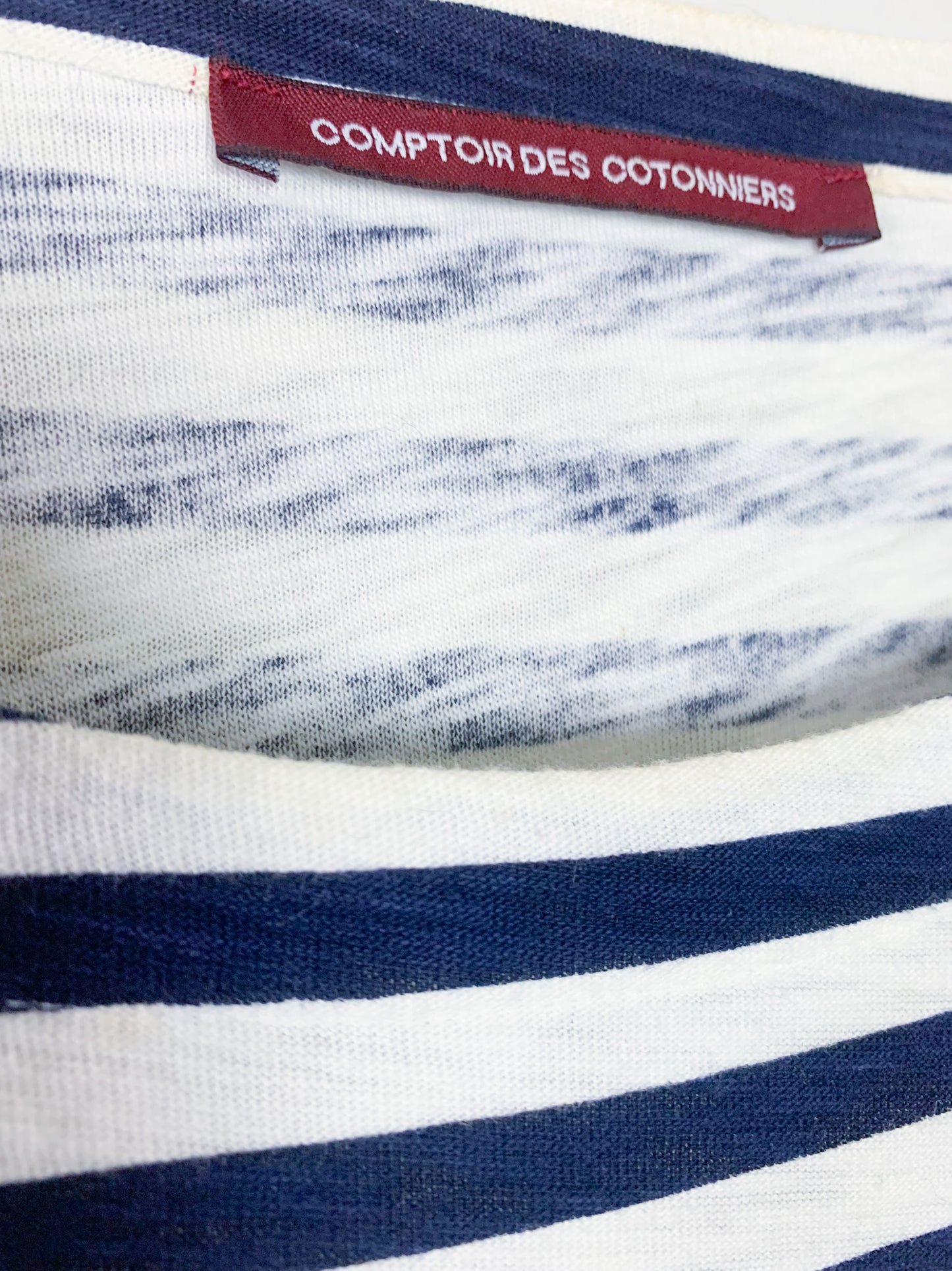 Robe Marinière Manches courtes – rayée bleu marine et blanc - 100% Coton - Gamelan Comptoir des Cotonniers T38