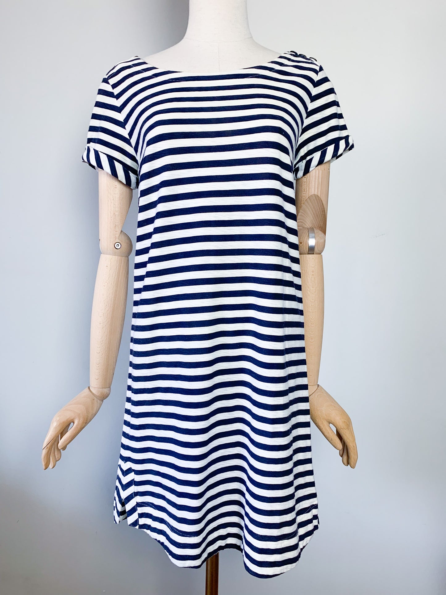 Robe Marinière Manches courtes – rayée bleu marine et blanc - 100% Coton - Gamelan Comptoir des Cotonniers T38