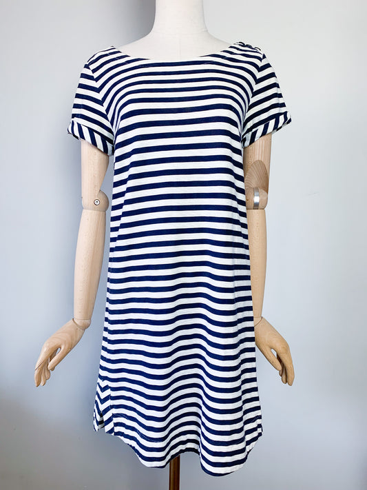 Robe Marinière Manches courtes – rayée bleu marine et blanc - 100% Coton - Gamelan Comptoir des Cotonniers T38