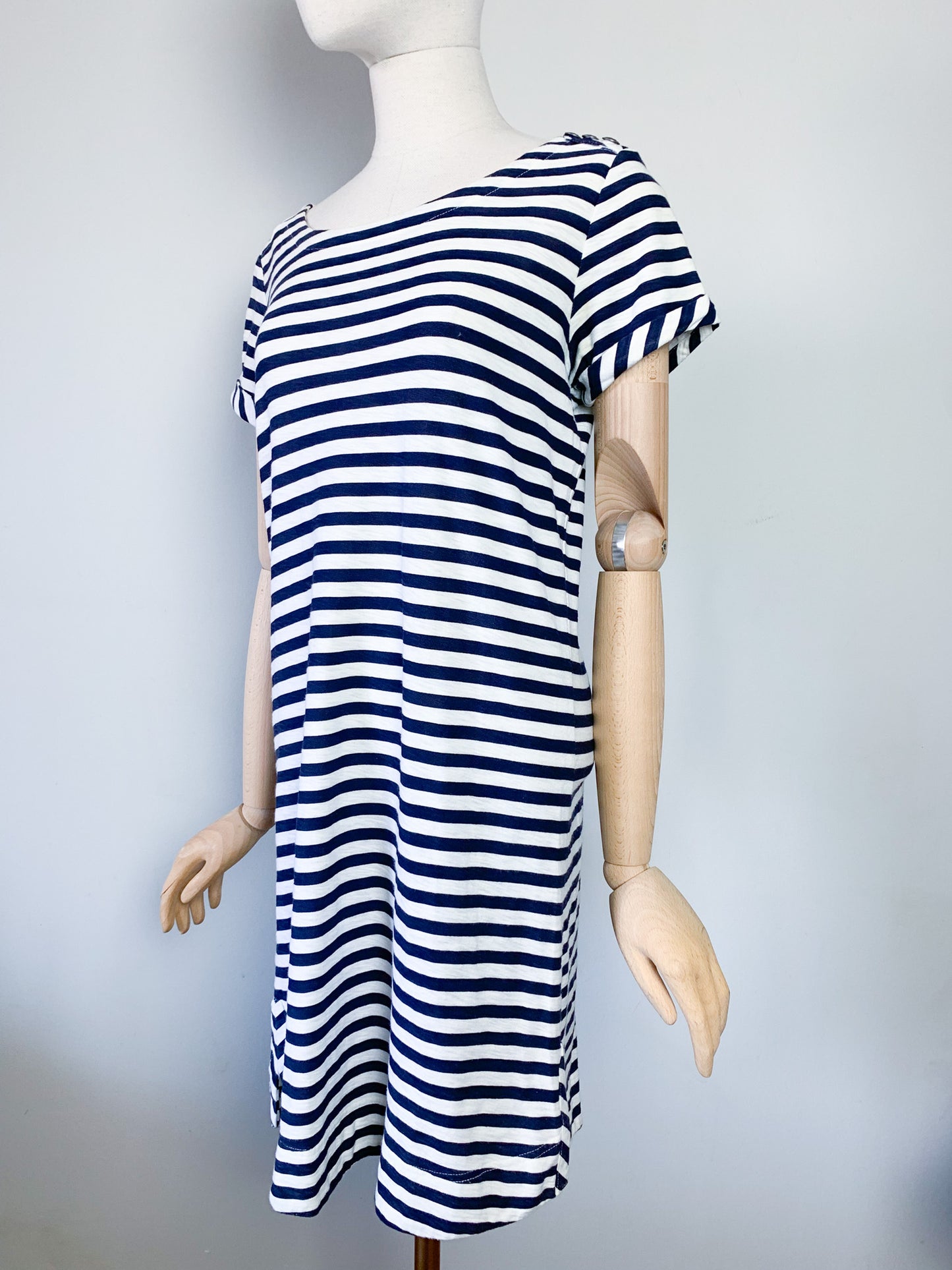 Robe Marinière Manches courtes – rayée bleu marine et blanc - 100% Coton - Gamelan Comptoir des Cotonniers T38