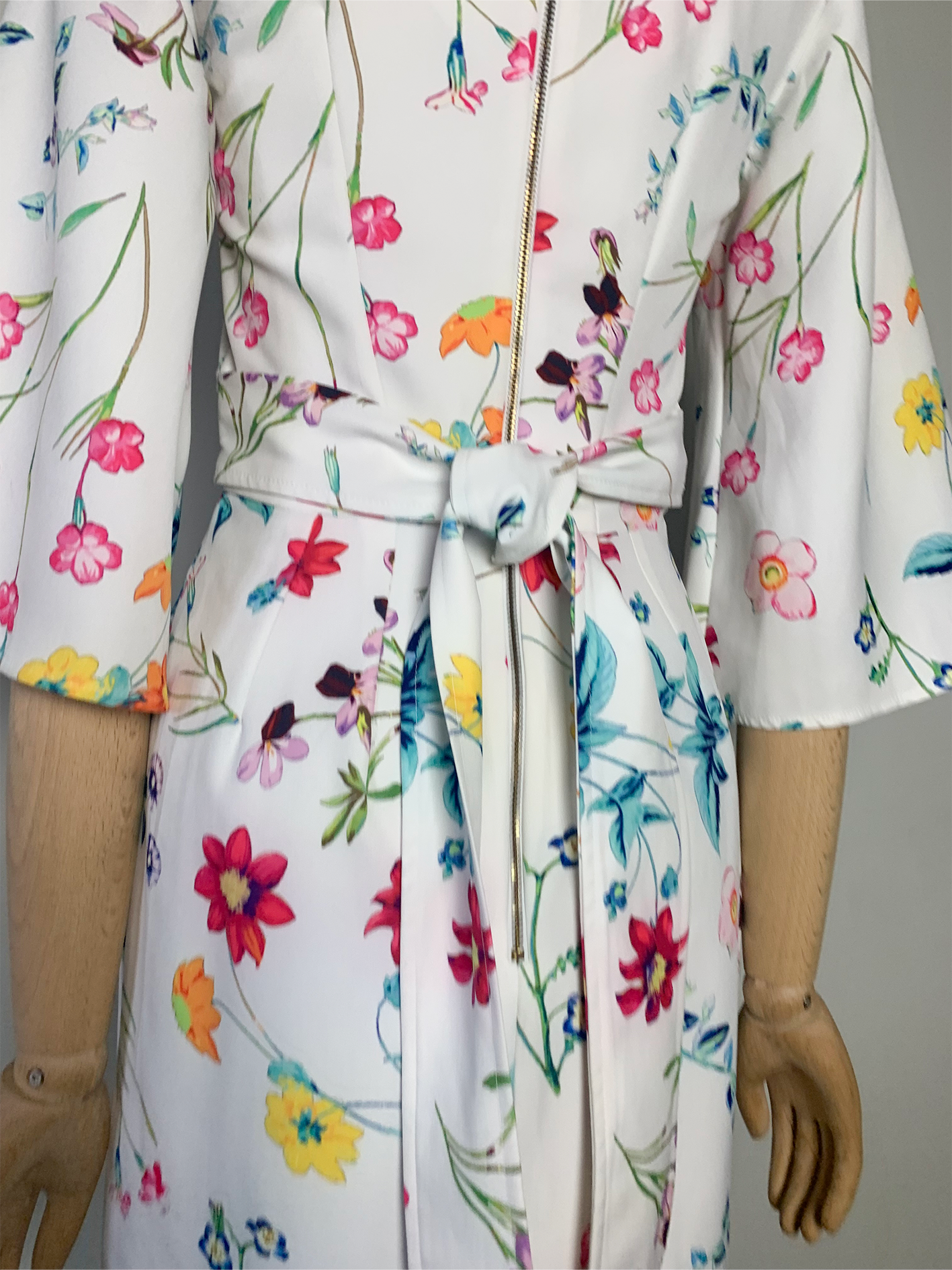 Robe chic blanche imprimée fleurs Closet