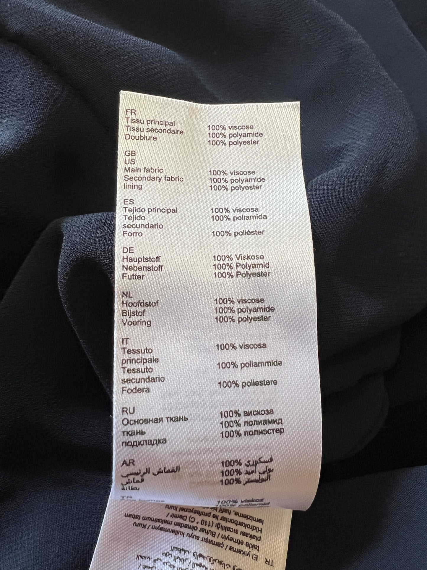 Robe Claudie Pierlot Marine Viscose - Plumetis Volant - T. 38 (Grand) - Made in France