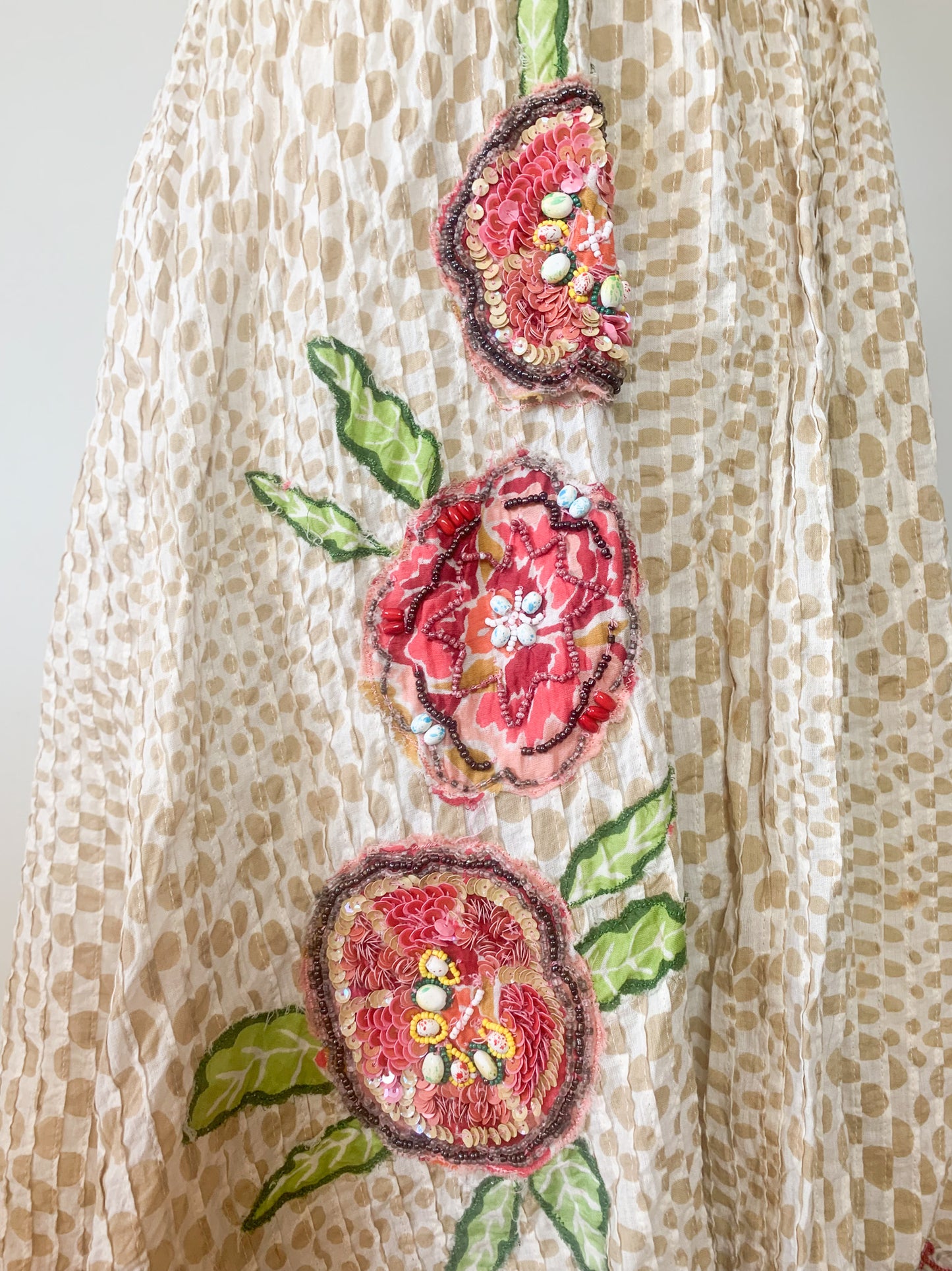 Robe Midi Bohème Renée Derhy Broderies & Perles – Coupe Empire – Taille S