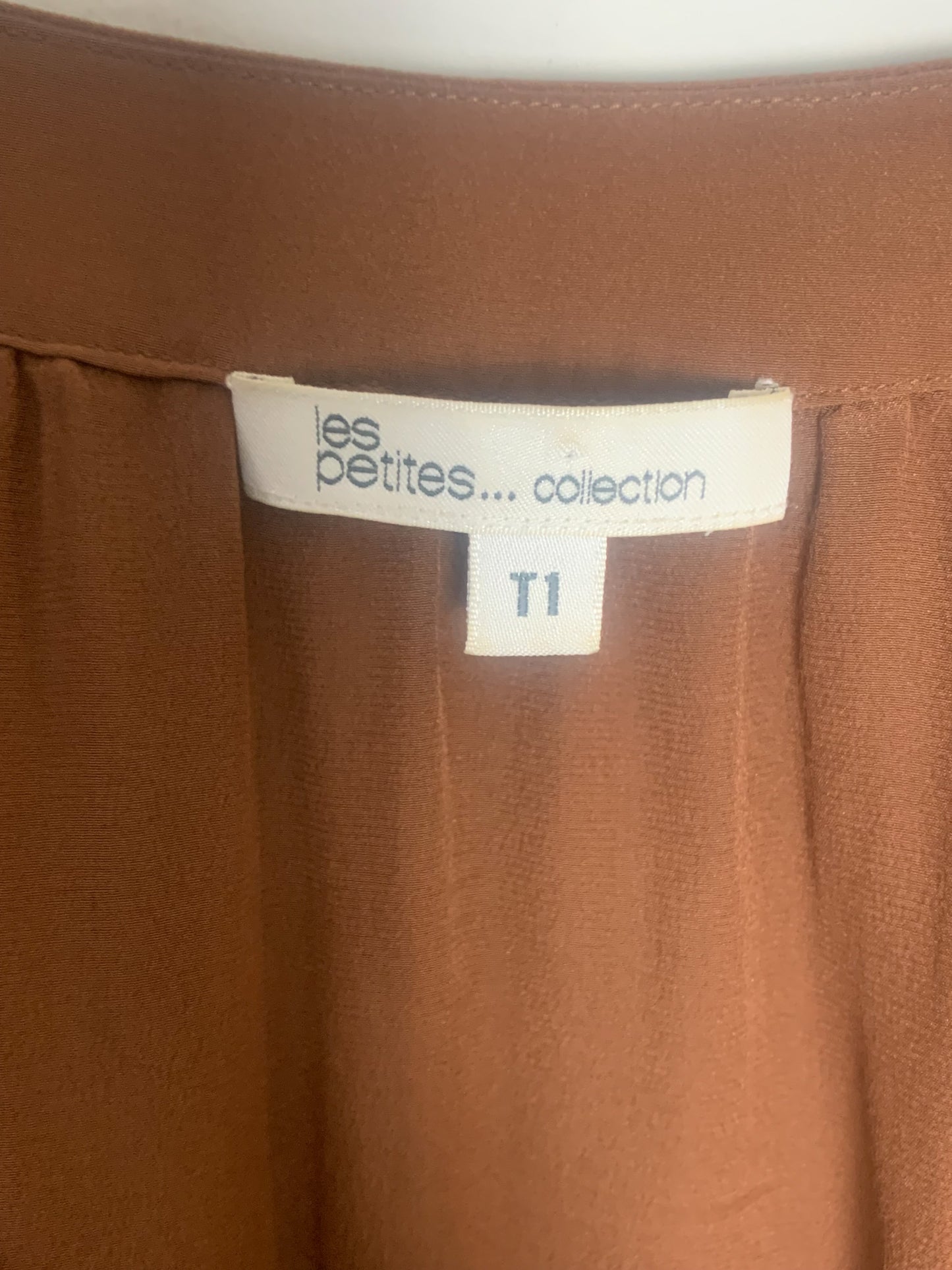 Robe en soie marron Les Petites