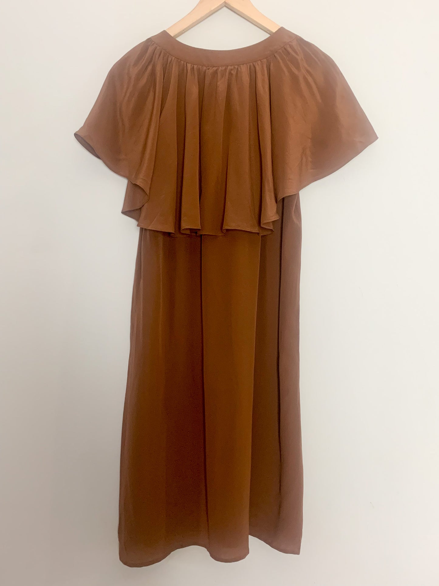Robe en soie marron Les Petites