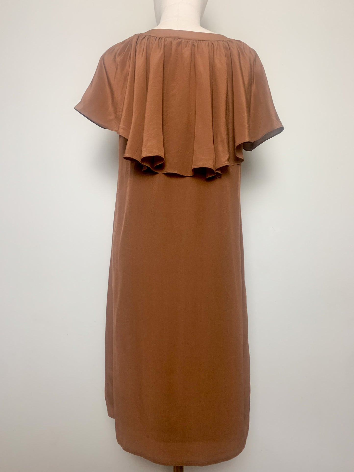 Robe en soie marron Les Petites