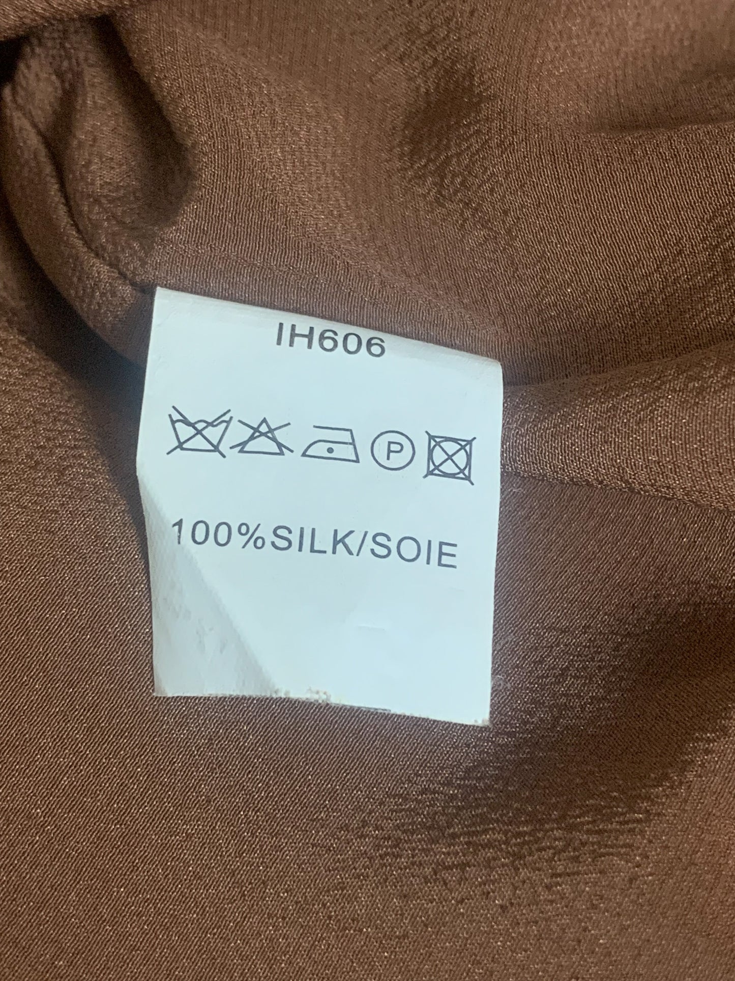 Robe en soie marron Les Petites