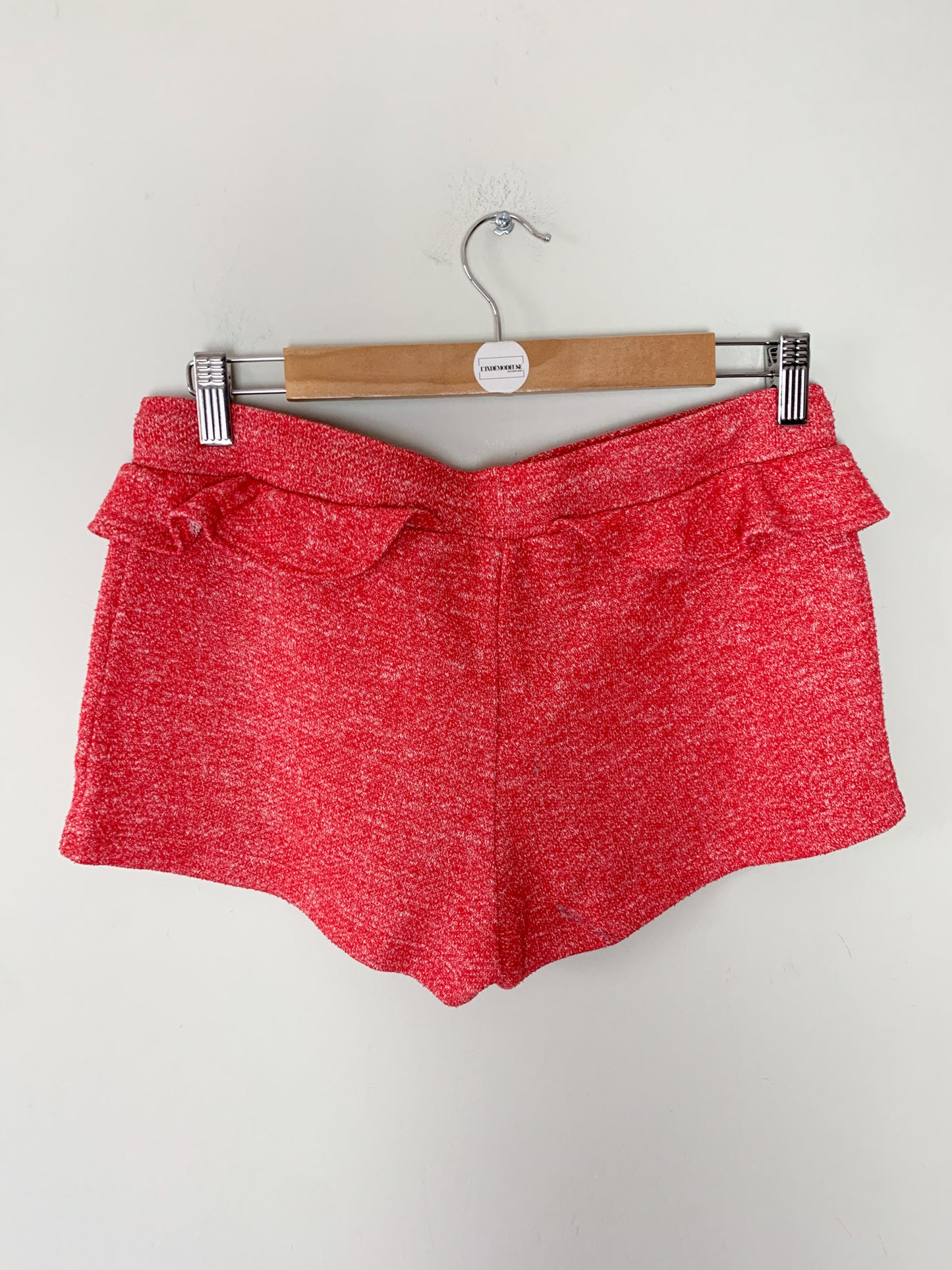Short mini avec volants rouge framboise Bel Air #belair #shorts