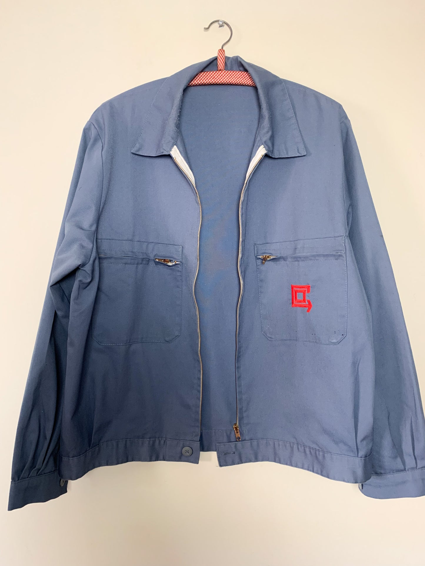 Veste Workwear Vintage EDF 80s/90s - Bleu Moiré Noir - Technique Utility - L (T. 48)