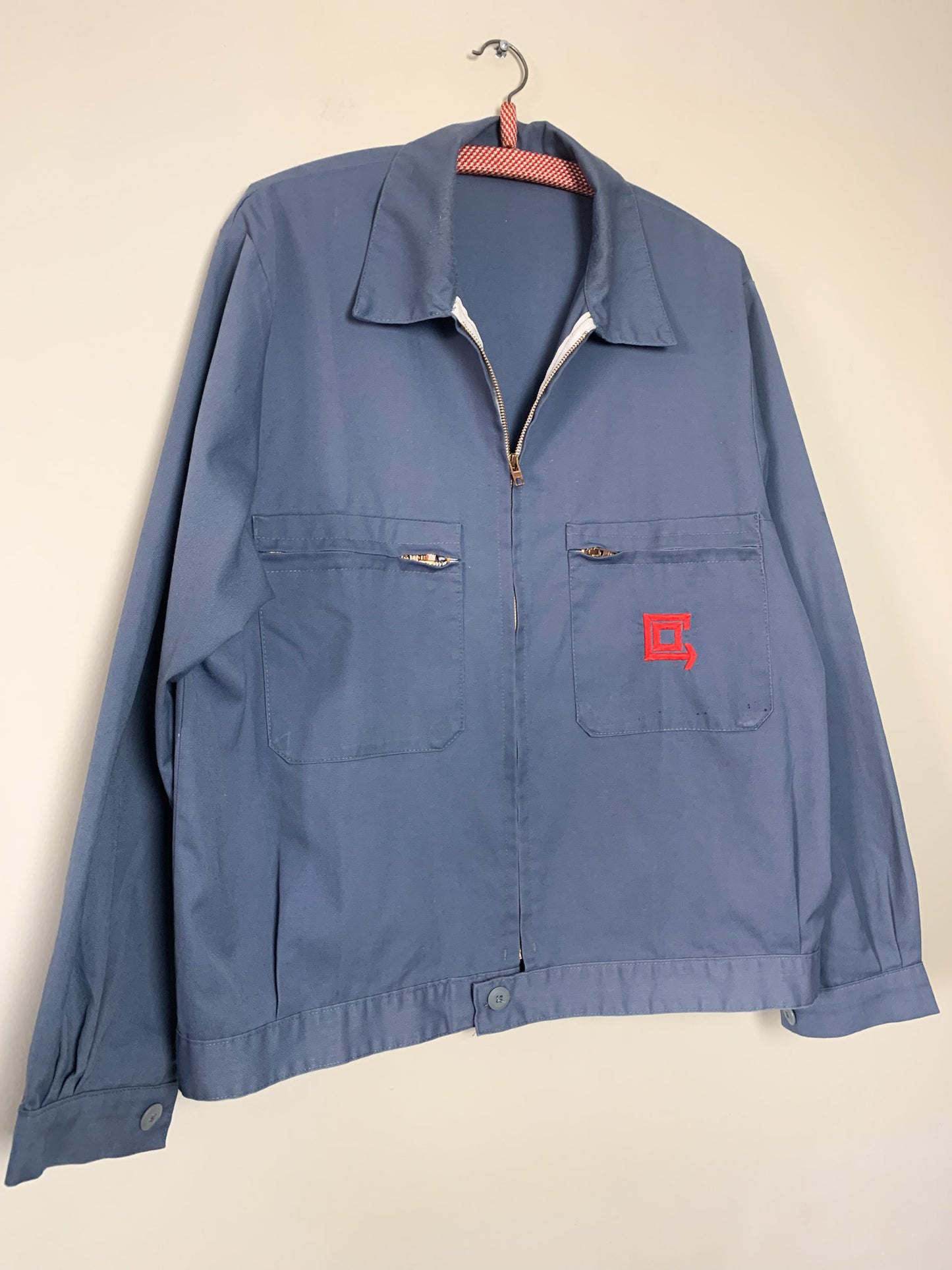 Veste Workwear Vintage EDF 80s/90s - Bleu Moiré Noir - Technique Utility - L (T. 48)