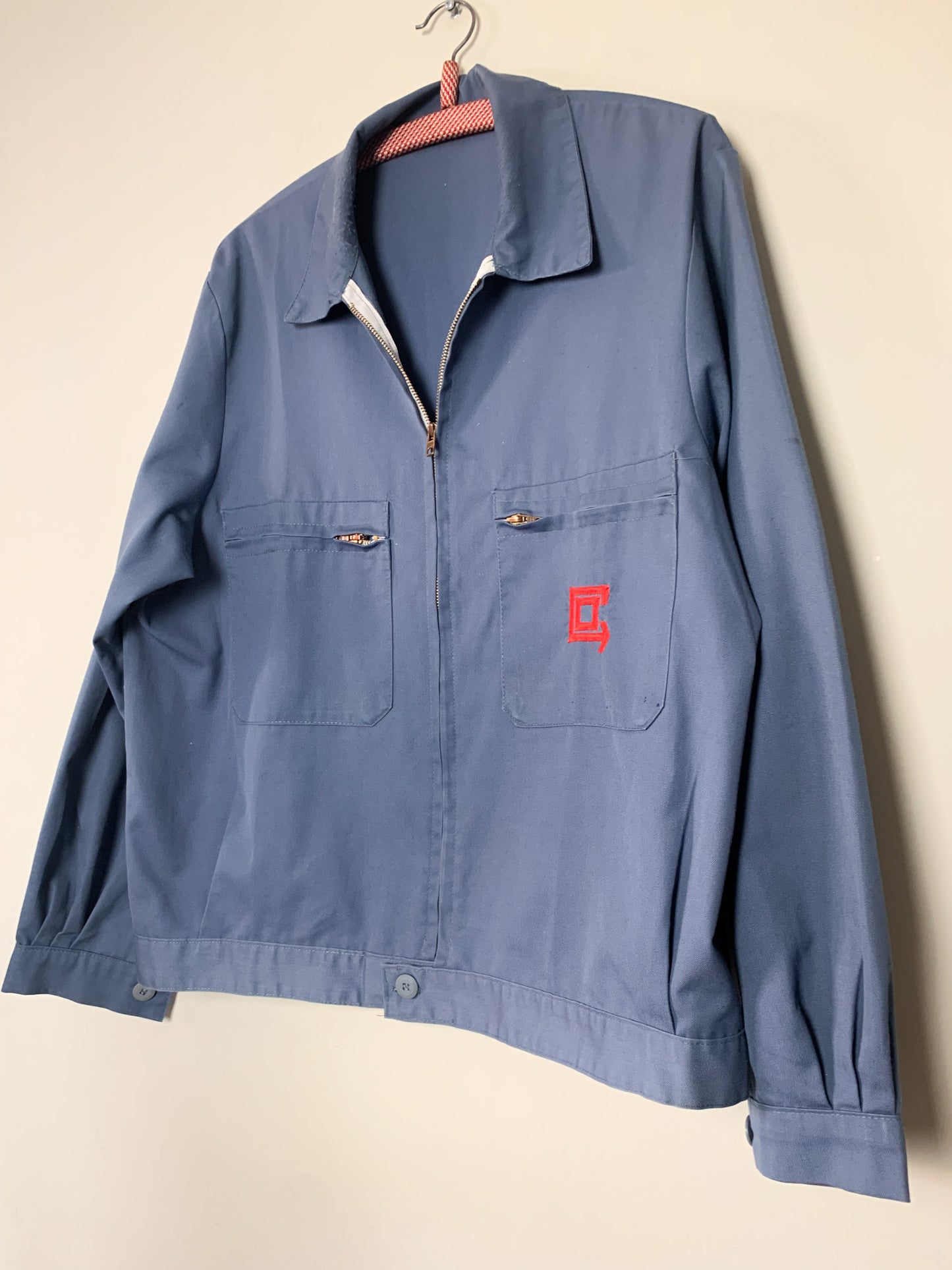 Veste Workwear Vintage EDF 80s/90s - Bleu Moiré Noir - Technique Utility - L (T. 48)