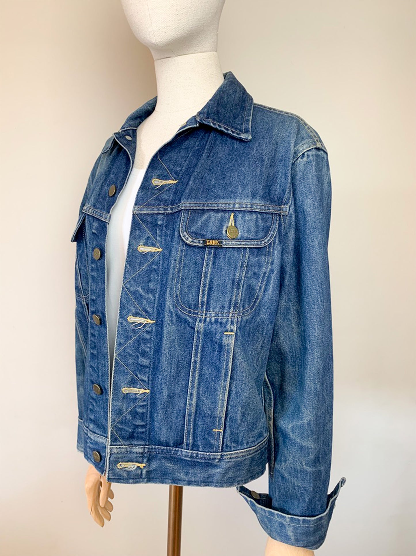 Veste en Jean Lee Vintage "Rider Jacket" - Denim Authentique - T. M