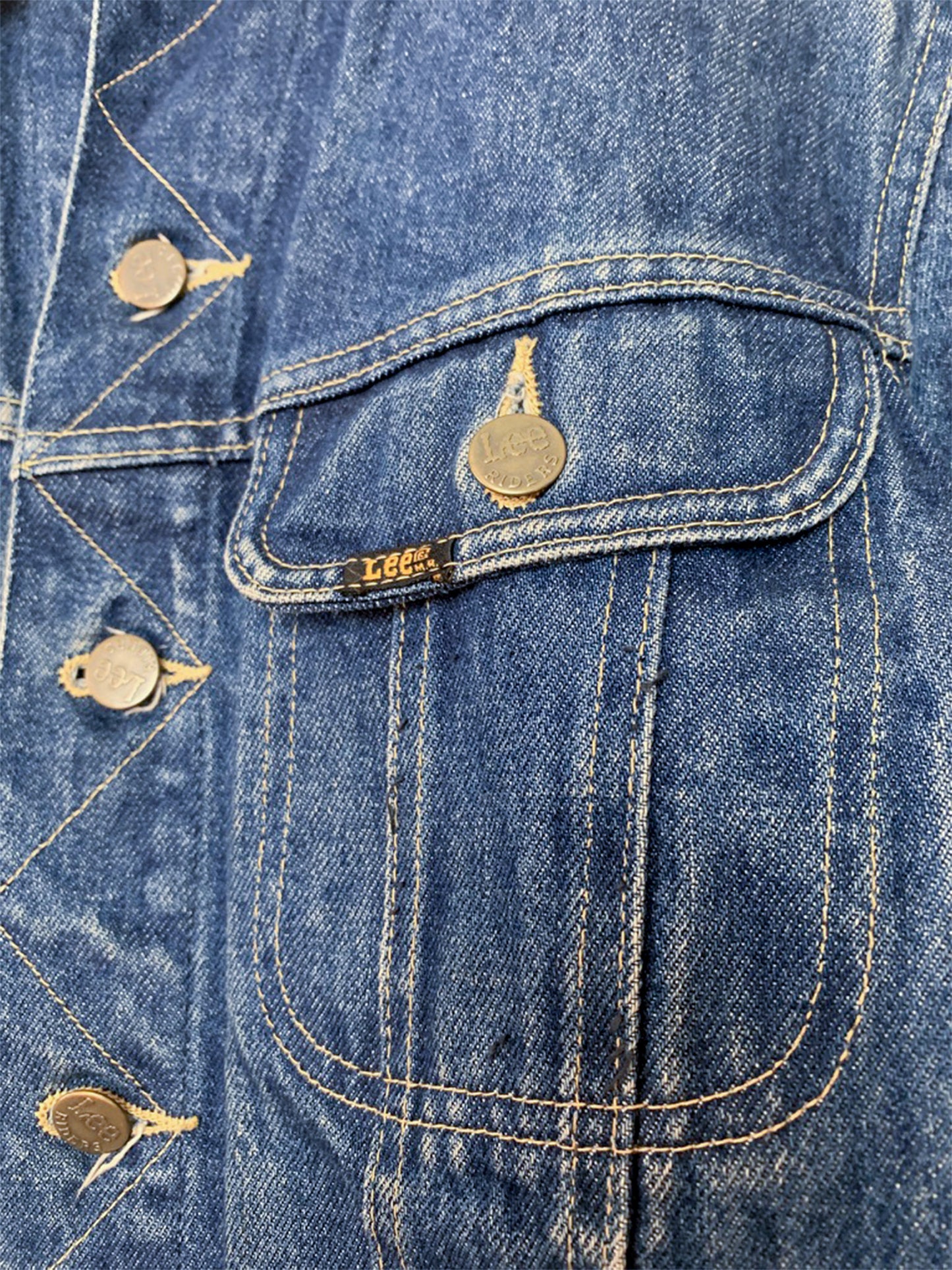 Veste en Jean Lee Vintage "Rider Jacket" - Denim Authentique - T. M