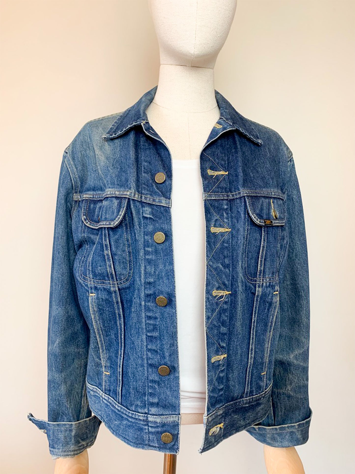 Veste en Jean Lee Vintage "Rider Jacket" - Denim Authentique - T. M