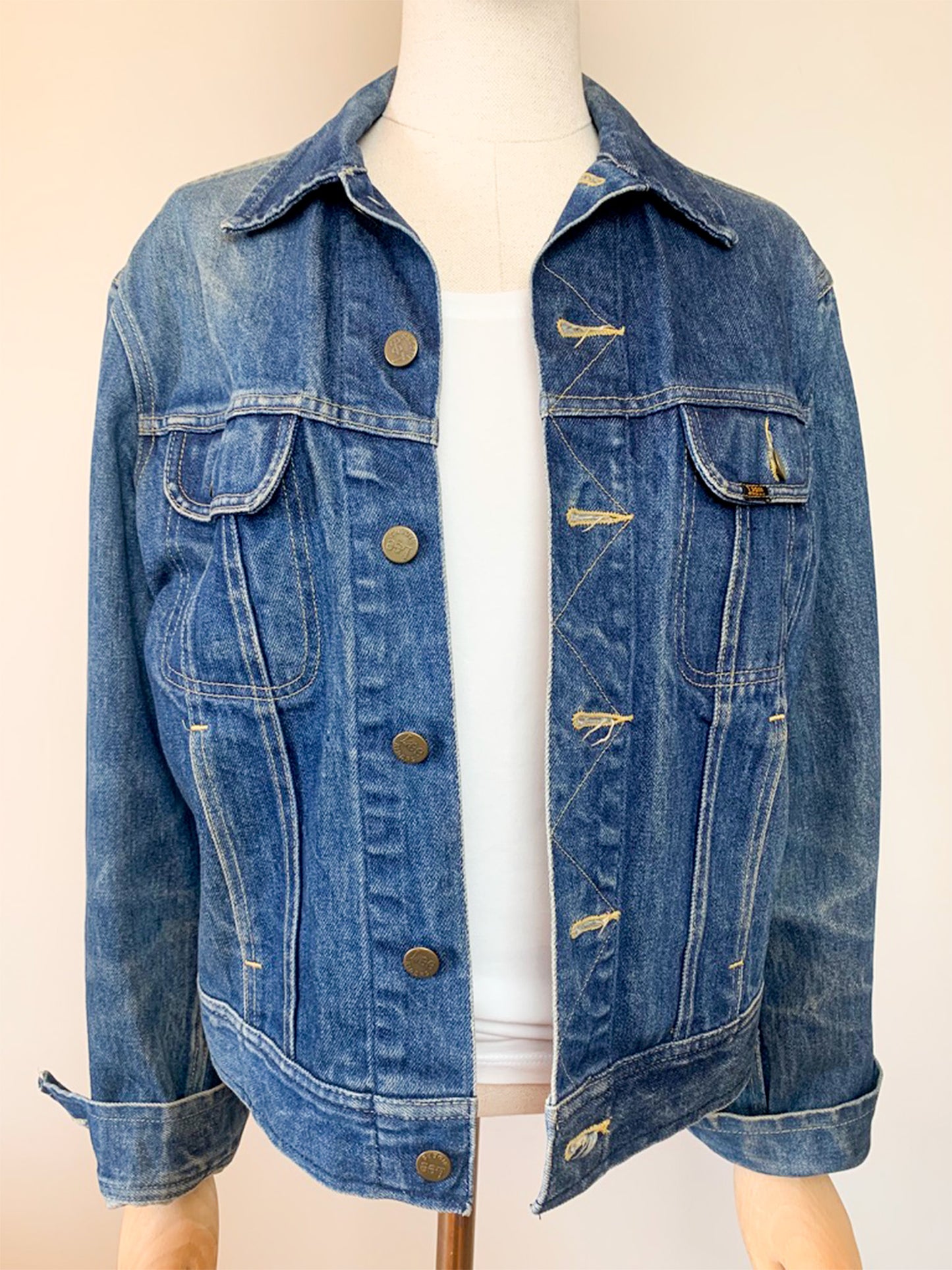 Veste en Jean Lee Vintage "Rider Jacket" - Denim Authentique - T. M